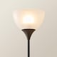 image 5 of ValueLights Dalby Black Single Uplighter Floor Lamp White Shade | Black
