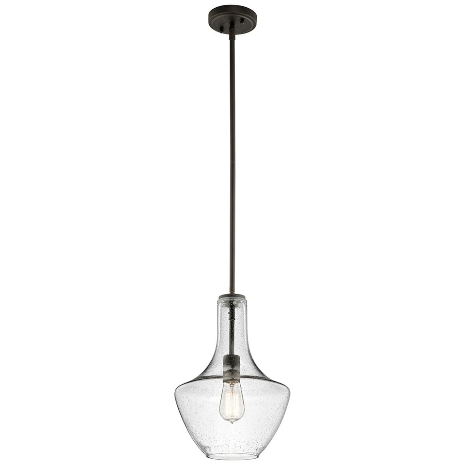 image 1 of Everly 1 Light Small Dome Ceiling Pendant Light Bronze, E27