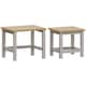 image 7 of Vida Designs Arlington Nest of Tables 2 Piece Set Nesting Sofa Bedside Side Table, Grey & Oak