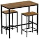 image 1 of Vida Designs Roslyn 2 Seater Bar Table Set 3 Piece Dining Table & Stools, Dark Wood