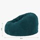 image 9 of Kingston Cord Adults Bean Bag Chair and Pouffe, Ready Filled Beanbag and Footstool Teal | Green | Teal Green | 2