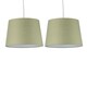 image 1 of Set of 2 Sage Green 28cm Tapered Cylinder Pendant or Lamp Shades Green