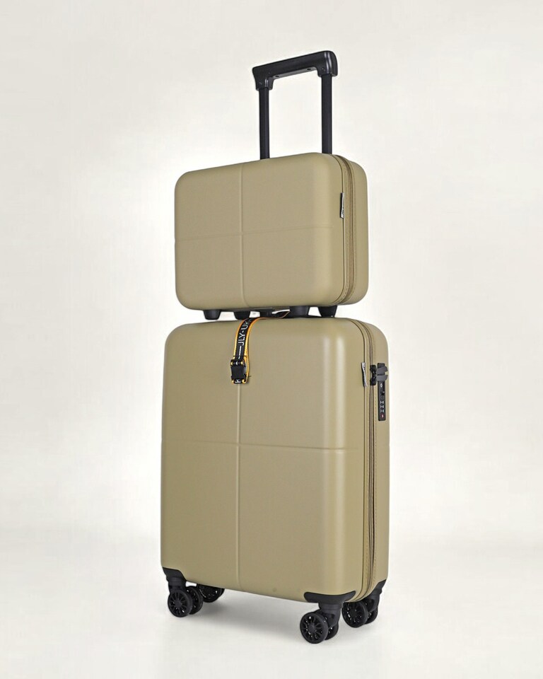 image 1 of Premium 100% Makrolon PC 2 PCS Suitcase Set | Vanity + Cabin Luggage