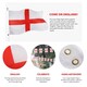 image 2 of Pack of 12 Large 5ft x 3ft England Flag & Bunting Red | One Size