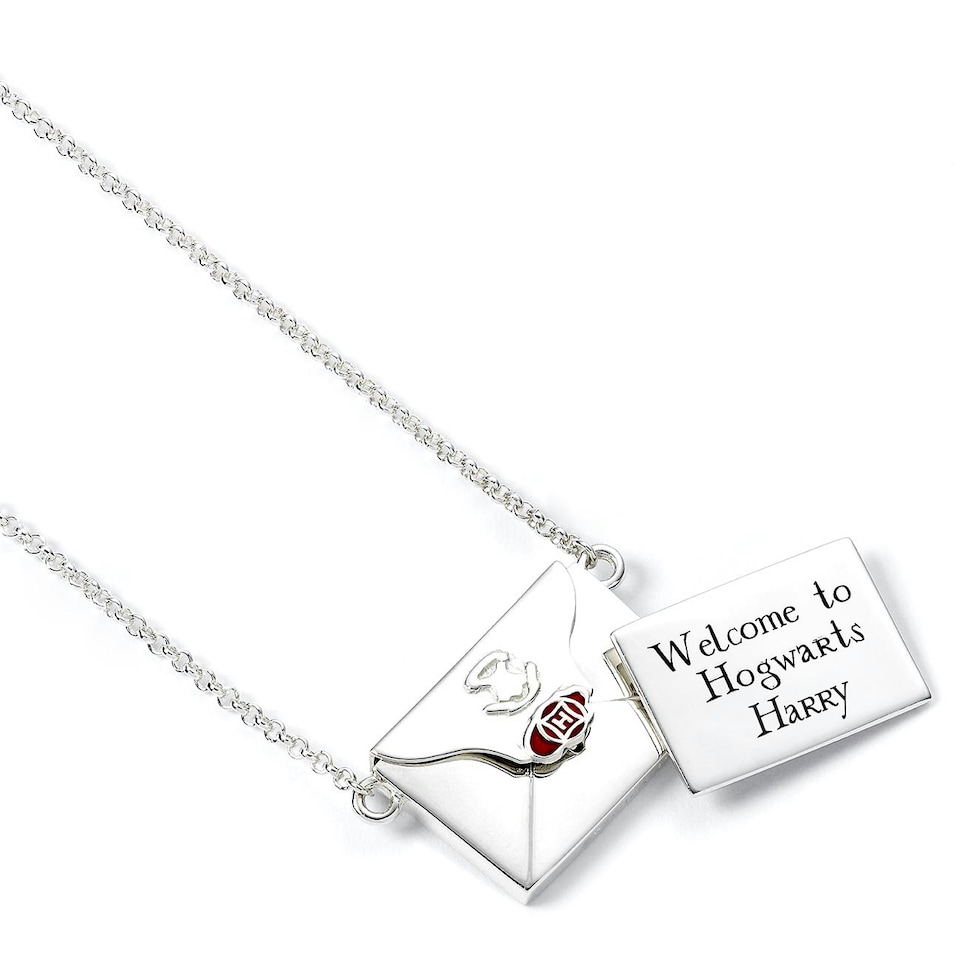 image 1 of Harry Potter Sterling Silver Acceptance Letter Necklace in Opening Envelope - NNP0017