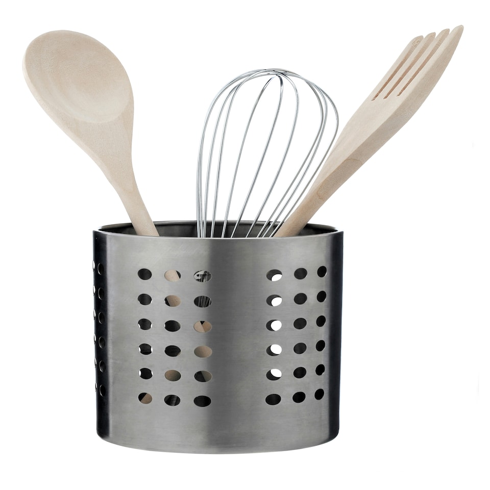 image 1 of Essentials by Premier Brushed Stainless Steel Cutlery Caddy