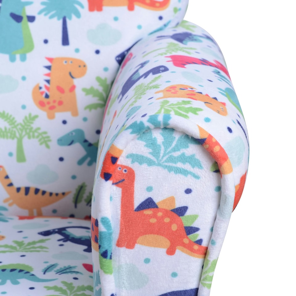 image 1 of HOMCOM Kids Armchair Toddler Sofa Foam Filled Upholstered Couch Rocket
