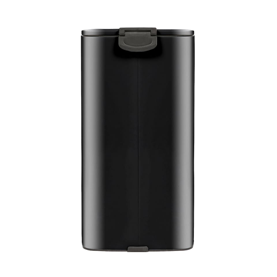 image 1 of Harbour Housewares Square Stainless Steel Kitchen Pedal Bin - 30L - Black | Black | Black