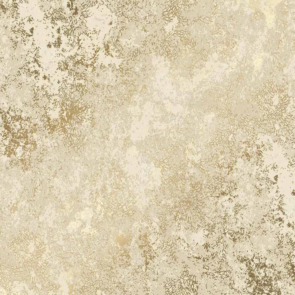 Sample of Turin Industrial Wallpaper in Cream and Gold Multi