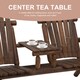 image 6 of Outsunny Wood Patio Chair Bench 2 Seats with Centre Coffee Table, Garden Bench for Lounging and Relaxing Outdoors, Carbonized
