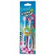 image 1 of Brush Baby Flamingo FlossBrush™ Bristles Toothbrushes Double Pack (3-6 Years)