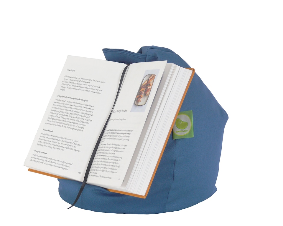 image 1 of Bean Lazy French Blue Tablet eReader and Book Mini Bean Bag