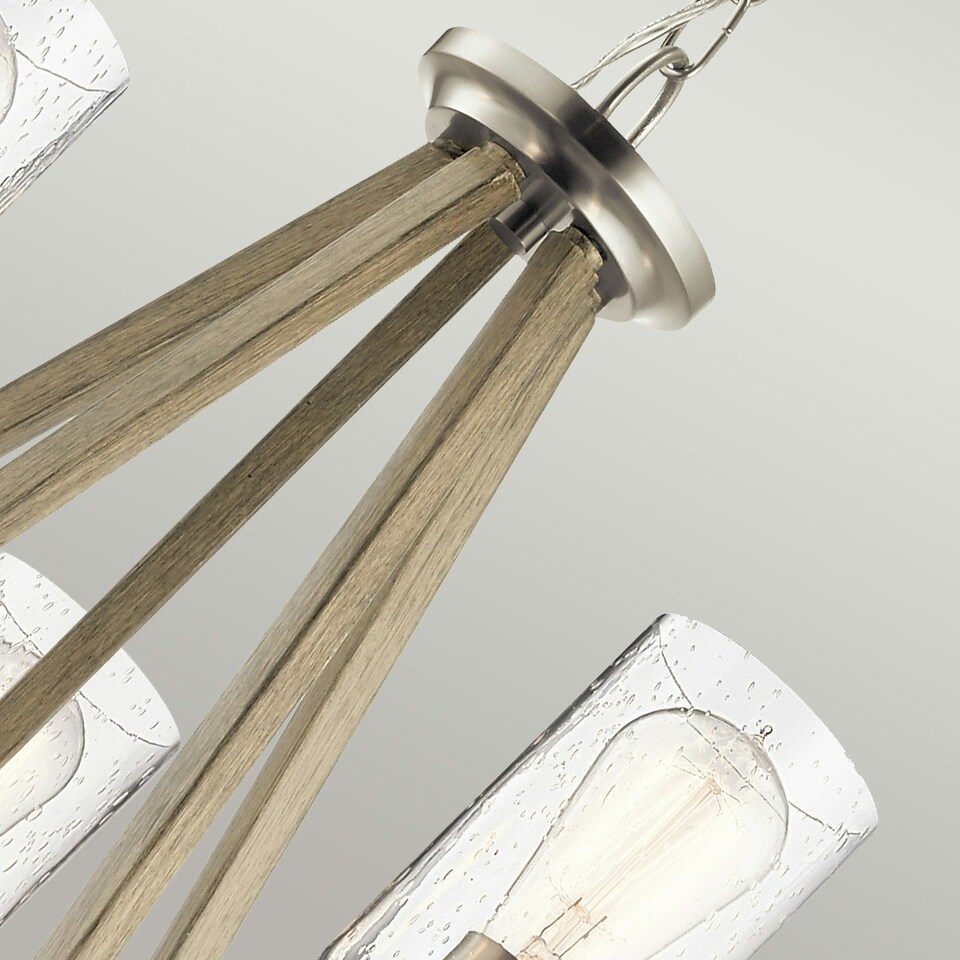 image 1 of Kichler Deryn Multi Arm Pendant Ceiling Light Distressed Antique Grey