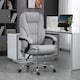image 2 of Vinsetto Massage Office Chair with 6 Point Massage and Heat, Desk Chair with Footrest, Reclining Backrest, Swivel Wheels, Adjustable Height, Grey