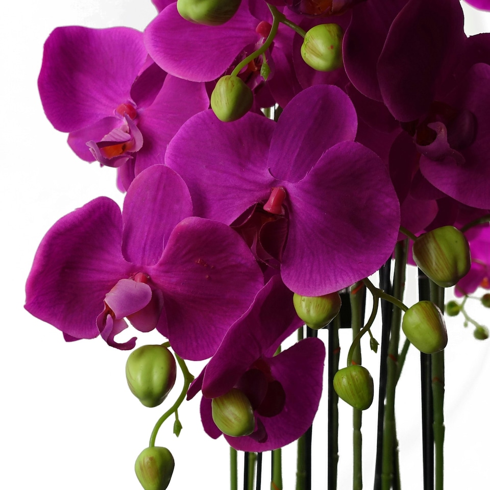 image 1 of Giant Purple Orchid Plant Artificial 189 flowers REAL TOUCH Botanik