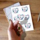 image 2 of Mother's Day Blue Flowers Round Stickers 88mm - Sheet of 6