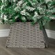 image 3 of 47cm x 46cm Samuel Alexander Foldable Rattan Christmas Tree Skirt in Grey