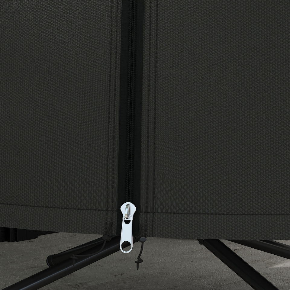 image 1 of Outsunny Hanging Egg Chair Cover, Outdoor Single Swing Chair Cover, Waterproof Anti-dust Furniture Protector with Zipper, 420D Oxford Fabric for 128 x 190H cm Stand, Black | Black | Black