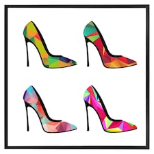 Geometric high heels (Picutre Frame) Black | XS