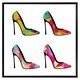image 1 of Geometric high heels (Picutre Frame) Black | XS