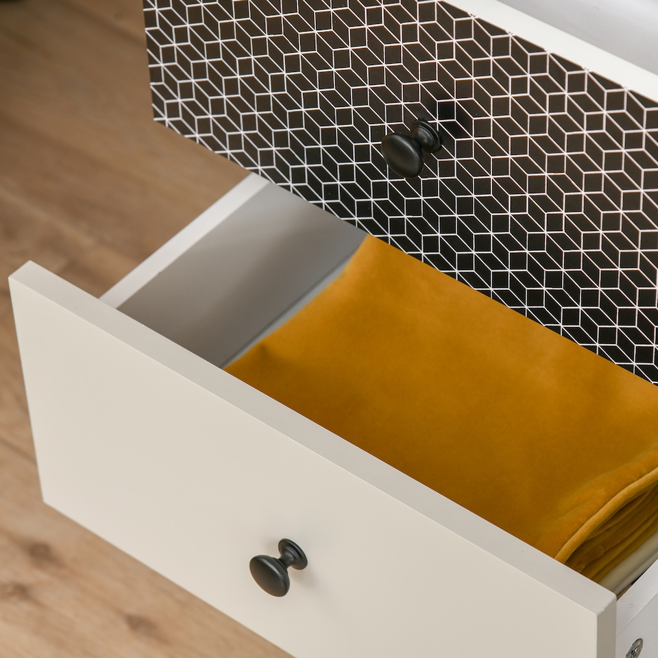 image 1 of HOMCOM Chest of Drawers, 5 Drawer Dresser, Vertical Storage Organizer Unit for Bedroom, Living Room