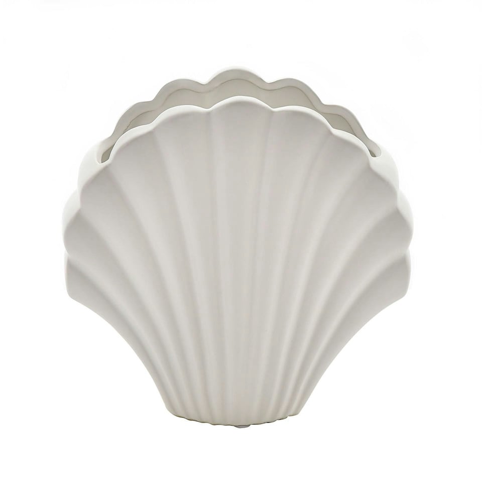 image 1 of Hestia White Shell Vase