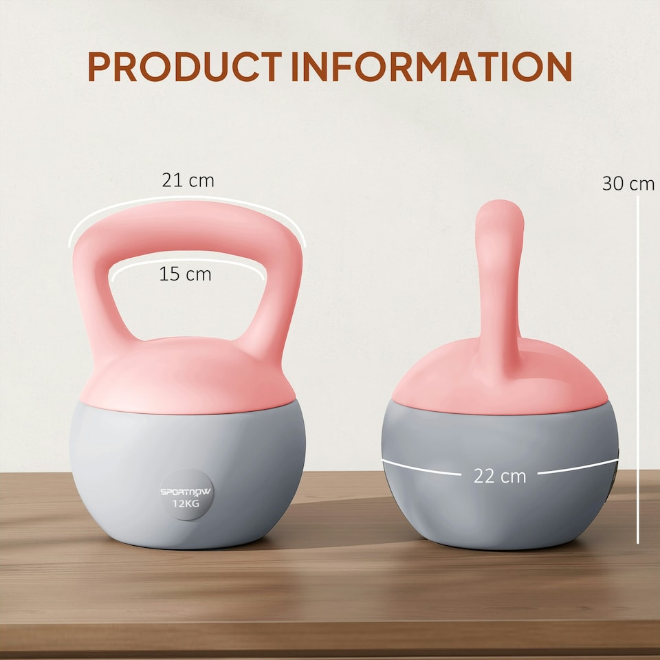 image 1 of SPORTNOW Kettlebell with Soft Body and Non-Slip Handle | Multi | 12