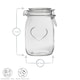 image 3 of Nicola Spring Heart Glass Storage Jars - 1 Litre - Clear Seal - Pack of 3