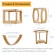 image 5 of NOVECRAFTO Modular Ceiling Cat Furniture – Wooden Hanging Cat Tower with Shelves, Bridge & Sleeper – Space-Saving Climbing System for Indoor Cats Brown