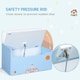 image 4 of ZONEKIZ 2 In 1 Wooden Kids Storage Bench, Toy Box w/ Safety Rod - Blue 