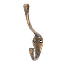 Hammer & Tongs Narrow Hat & Coat Hook - W30mm x H140mm - Brass