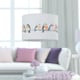 image 7 of First Choice Lighting Set of 2 Branch Bird Print Linen Easy Fit 30cm Pendant Shades Multi