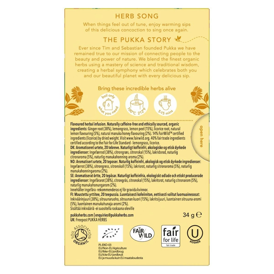 image 1 of Pukka Herbs Organic Herbal Tea, Herbal Wellness Bundle with Lemon Ginger & Honey, Morning Berry & Three Mint, 3 Packs of 20 Teabags