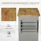 image 5 of HOMCOM Rolling Kitchen Island Cart w/ Rubber Wood Top, Towel Rack