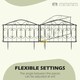 image 4 of Outsunny Decorative Garden Fencing 4PCs Metal Border Edging