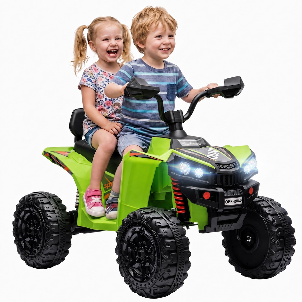 image 1 of AIYAPLAY 24V 2 Seater Electric Quad Bike for Boys Girls, Ride On Car ATV