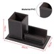image 2 of PVC Black Desktop Pen Pot Organiser with Card Holder