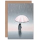 image 1 of Outlook Rain Minimalist Soft Pastel Umbrella Sympathy Card