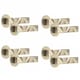 image 1 of Golden Grace 4 Pairs Modern Nova Design Premium Door Handles on Round Rose in Antique Brass Finish Bronze