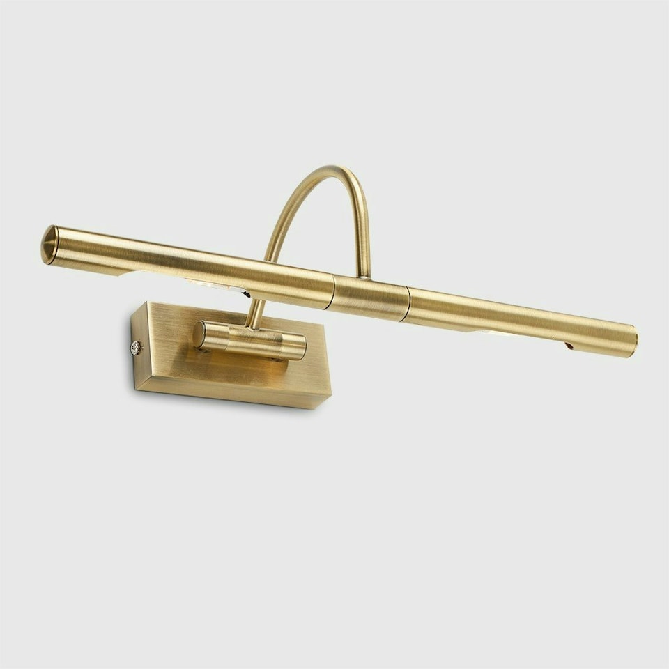 image 1 of ValueLights Modern Adjustable Antique Brass Picture Wall Light Gold