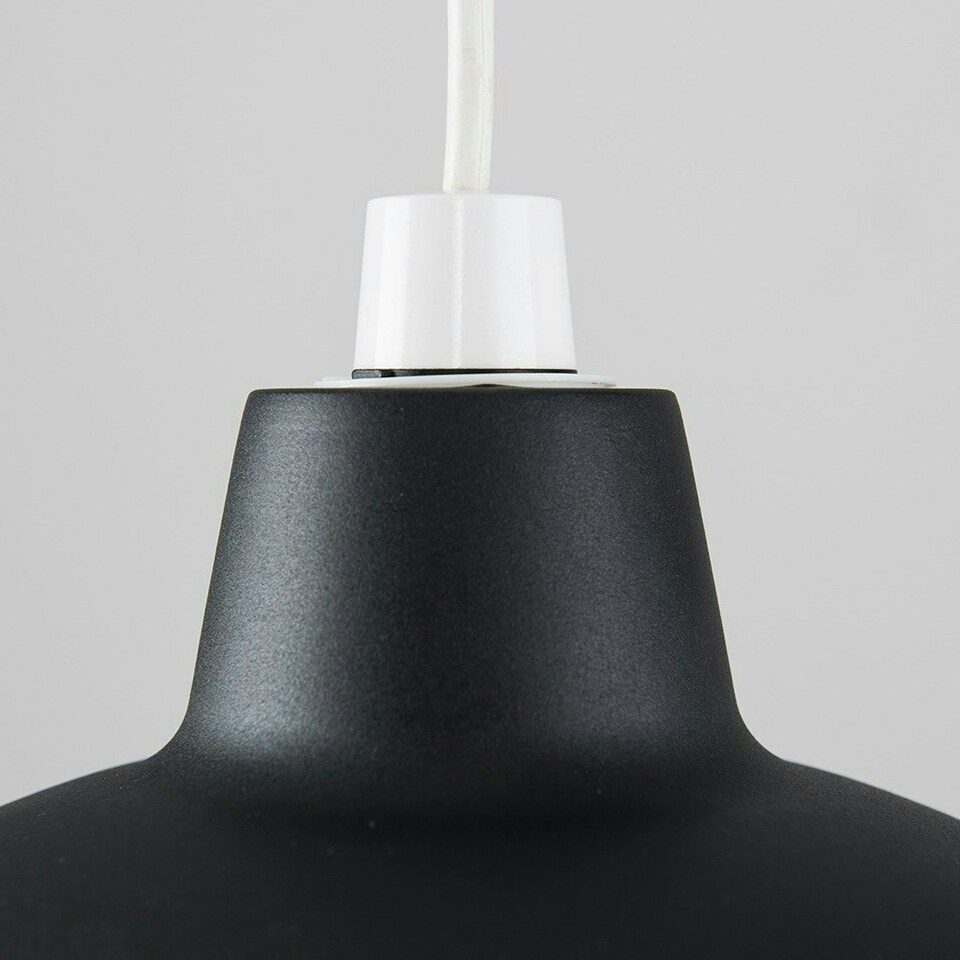 image 1 of ValueLights Retro Style Matt Black Easy Fit Ceiling Pendant Light Shade