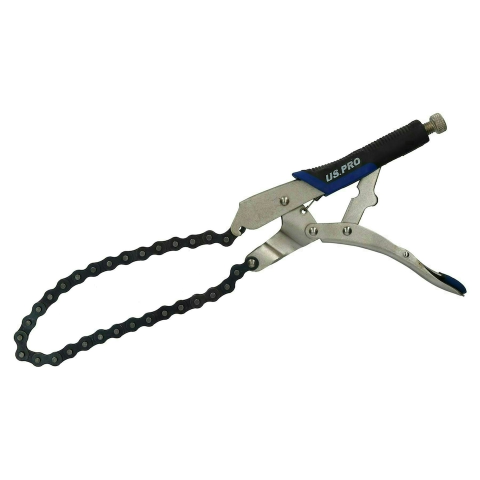 image 1 of Locking Chain Wrench Oil Filter Removal Remover Clamp Up To 140mm Diameter
