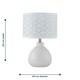 image 8 of First Choice Lighting Set of 2 Tuscan White Ceramic Lamps with White Cut Out Shade White | White