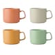 image 1 of KitchenCraft Mug Set Multicolour Stoneware 400ml Set of 4 | Multi