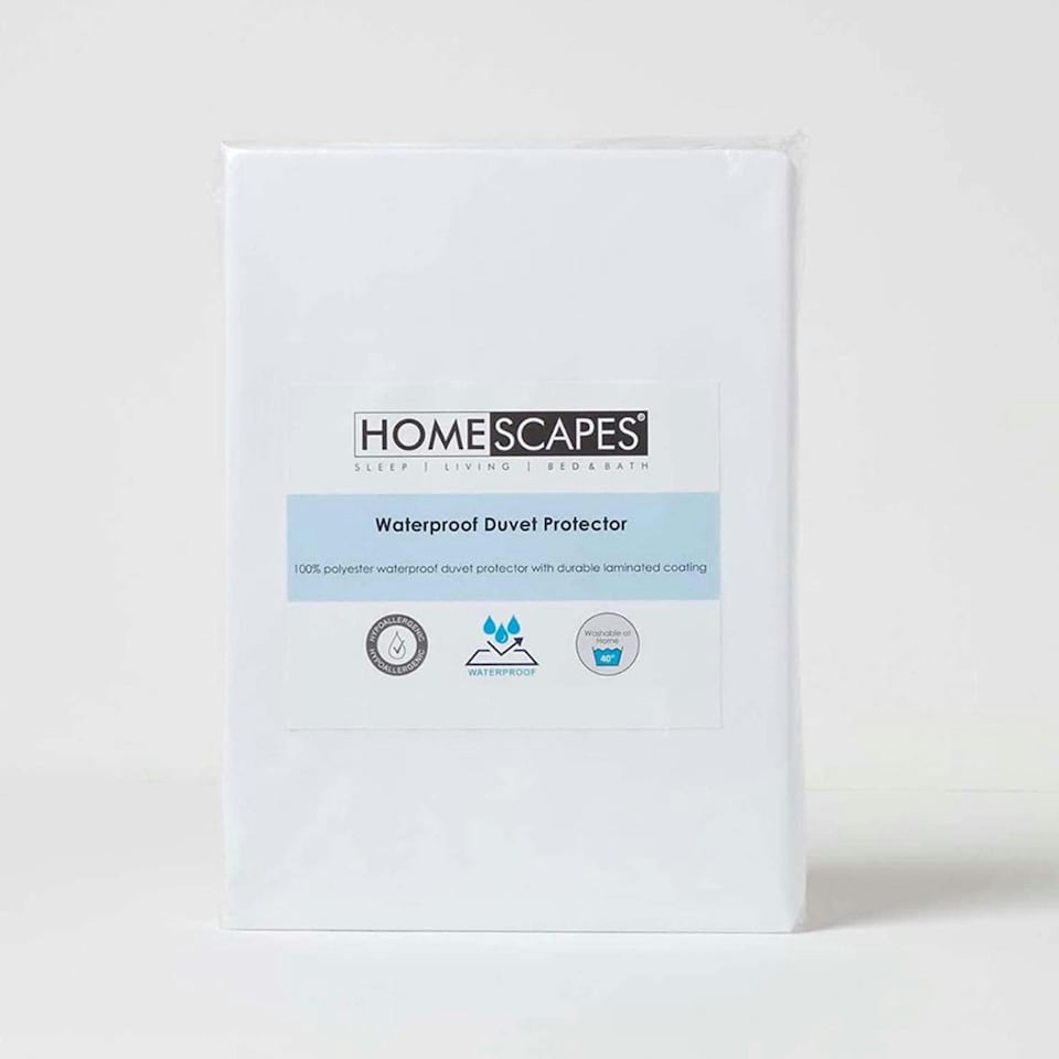 image 1 of Homescapes Waterproof Duvet Protector - Double