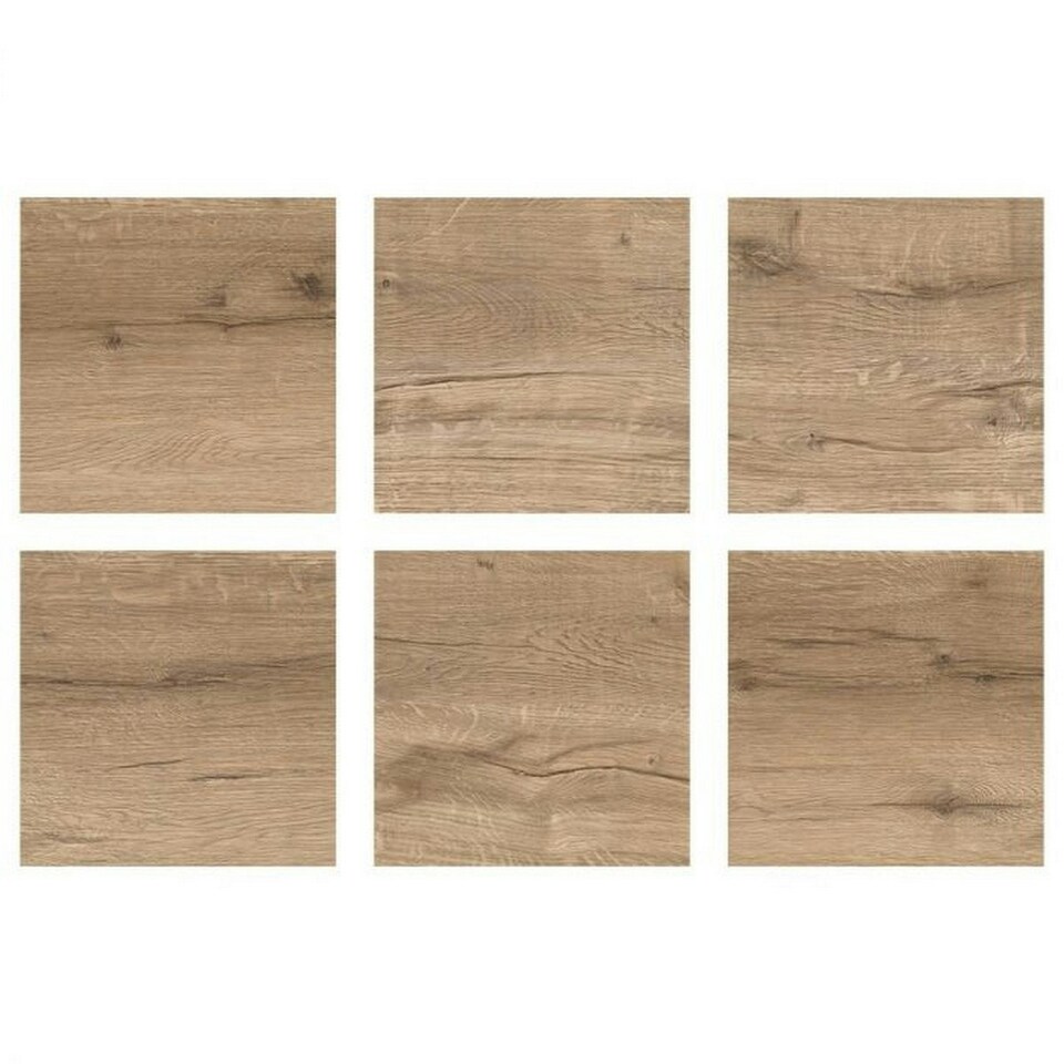 image 1 of Fine Decor Floorpops Floor Tiles (Pack of 10) - Brown - 30cm x 30cm x 0.1cm Brown | 30cm x 30cm x 0.1cm