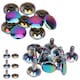 image 1 of 8mm Rainbow Double Cap Brass Rivets Metal Studs ,DIY Projects - 10Pcs