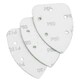 image 3 of Hook And Loop Detail Sanding Pads Discs 140mm Triangular Mixed Grit 240 Pack