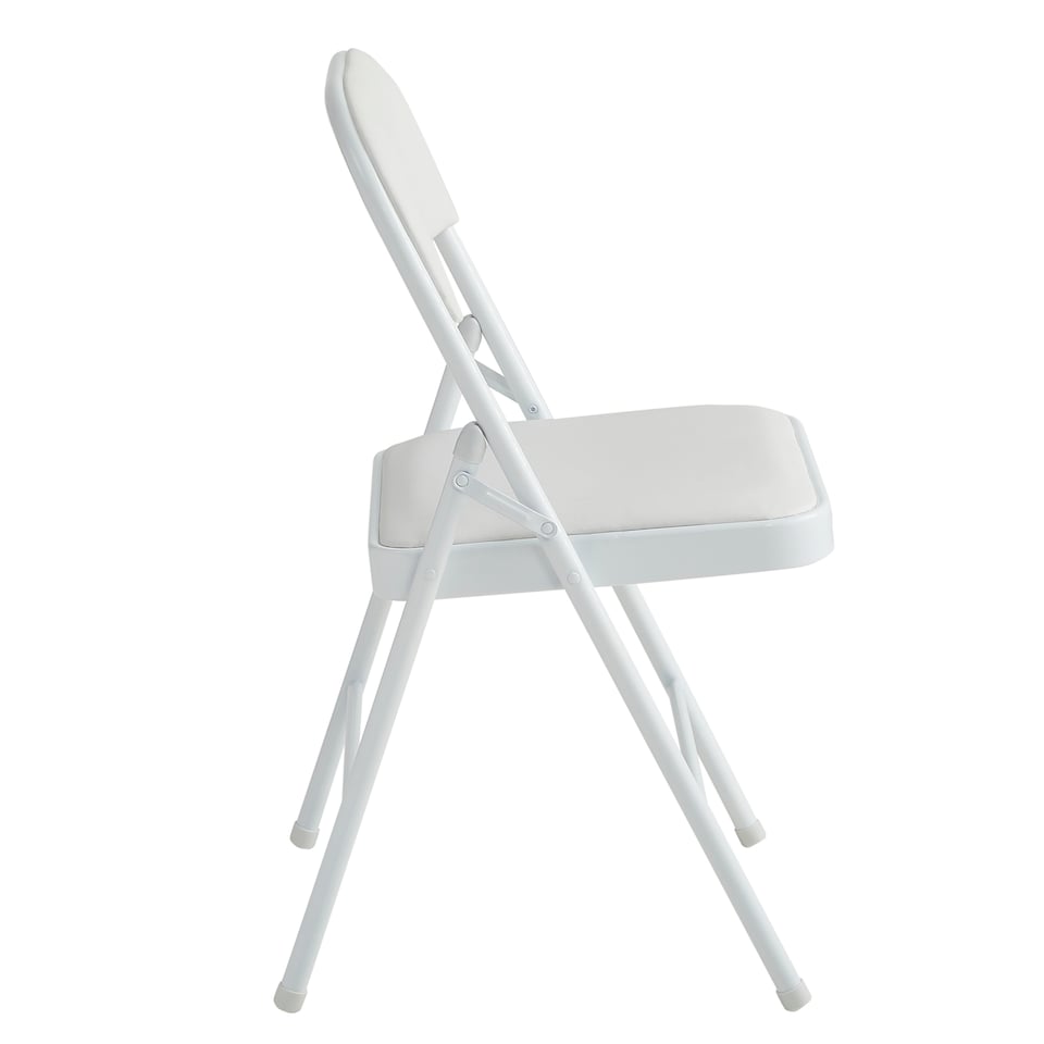 image 1 of Set of 6 Folding Dining Chairs with Metal Frame and Padded Seats