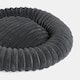 image 5 of OHS Ribbed Round Plush Plump Soft Warm Cosy Pet Dog Cat Cushioned Donut Bed Grey | Charcoal | M